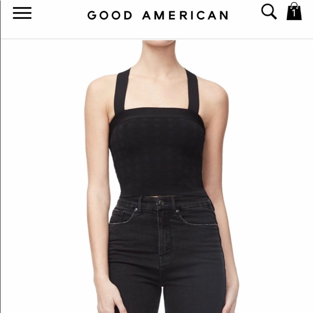 NWT- Good American The Pin Up Knit Tank